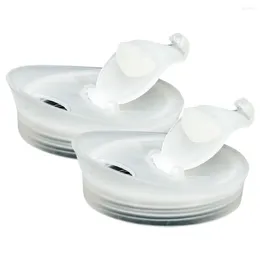 Dinnerware Sets 2 Pcs Water Pitcher Cold Bottle Plastic Lid Cover Pot Supply Jug Supplies Kettle Teapot Sealed