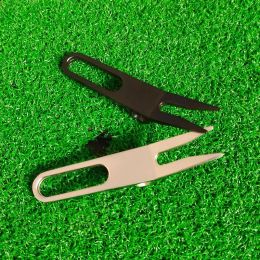Zink -Legierung Golf Golfgolf Divot Reparaturschalter Blade Tool mit Ballmarker Golf Pitch Gabel Reinigung Groove Club Klammer
