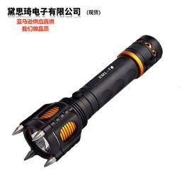 T6 Multifunctional Anti Wolf Self-Defense Tactical LED Outdoor Explosion-Proof Patrol Charging Strong Light Flashlight 285971