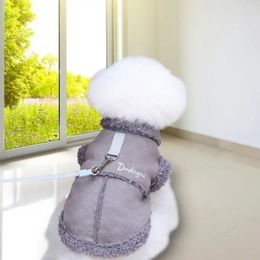 Dog Apparel Stylish Clothes Universal Pet Cotton Coat Soft Keep Warm Pets Peach Skin Velvet Vest