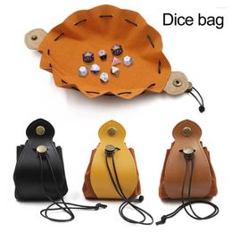 Storage Bags Dice Drawstring Pouch Gift Bag Tray Leather Wear Resistant Lightweight Faux Jewellery Coin Accessories