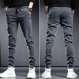 Men's Jeans Spring and summer black Grey cargo jeans mens street clothing denim jogging pantsL2403