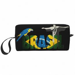 flag Of Brazil Makeup Bag for Women Travel Cosmetic Organizer Fi Storage Toiletry Bags Dopp Kit Case Box r04X#