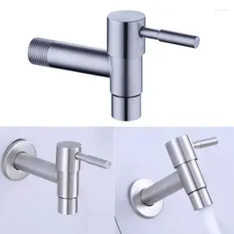 Bathroom Sink Faucets 1PC Stainless Steel T-word Shaped Washing Machine Water Faucet Modern Garden Fast Open Faucet/ Wall Mounted Taps