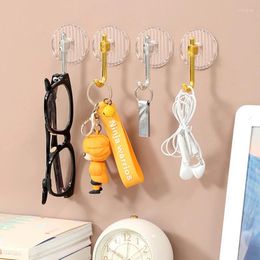 Hooks Acrylic Wall Hook Bathroom Self-adhesive Towel No Punching Mounted Hanger Door Back For Coat Key Home Decor