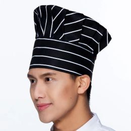 Men Chef Hat Bakery Kitchen Cap Master Cook Caps Black white Hotel Restaurant Canteen Mushroom Hat Cafe Bar Waiter Beret Women