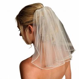 wedding Veil Comb Bridal Short Crystal Bachelorette Party Bride Shoulder for Women and Girls g487#