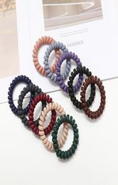 New Arrival Grinding Telephone Wire Cord Hair Rope big size Gum Hair Ties Girls Elastic Hair Band Stretchy Scrunchy6774741