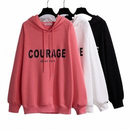 175kg Plus Size Women's Bust 170 Autumn New Loose Letter Hooded Pullover Sweatshirt Black Red White 6XL 7XL 8XL 9XL 10XL 11XL W5Pm#