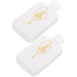 Vases 2 Pcs Holy Water Bottles Travel Refillable Container Decorate Tiny Catholic Plastic Empty