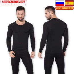 HEROBIKER Thermal Underwear Men Thermal Shirt Base Layer Thermal Underwear Suit Motorcycle T-shirt Motorcycle Clothing Winter