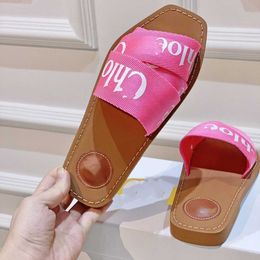 Designer Chlee Slippers Cream letter cross flat sandals 2024 new summer fashion internet famous genuine leather