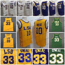 Maglie da basket di Lsu Tigers 33 Oneal 10 Angel Reese 11 Hailey Van Lith Purple White Mens Ed Jersey