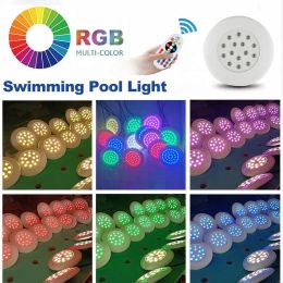 RGB Mini Pool Lights Colour Change with Remote Control Private Swimming Pool Villa IP68 Waterproof LED Underwater Spa Lamp