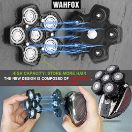 WAHFOX Head Shaver 5 in 1 Electric Razor for Bald Men Trimmer With Nose Hair Sideburns Clipper Waterproof Wet Dry Grooming Kit