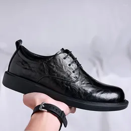 Casual Shoes Men Classic Genuine Leather High Quality Outdoor Rubber Hiking Non-slip Comfortable Lace Up Fashion