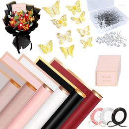 Party Decoration Flower Wrapping Paper Waterproof For Mother's Day Wedding Baby Shower Graduation 60 Sheets