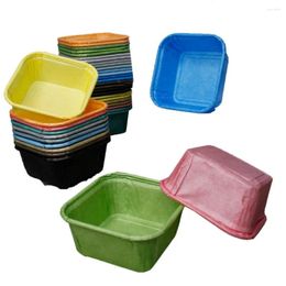 Baking Moulds 50Pcs For Cake Square Shape Cupcake Case Waterproof Shop Cup Paper Oil-proof Thick