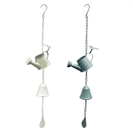 Decorative Figurines Watering Can Iron Wind Chime Vintage Metal Windchime For Yard Decor