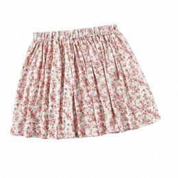 plus Size Floral Print Summer Casual A-line Skirt Women High Elastic Waist Elegant Boho Chiff Skirt Plus Size Bottoms 7XL 8XL h7MR#