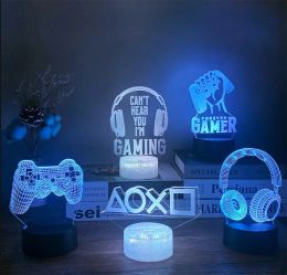 PS4 Controlador Led Led Night Lâmpada USB Gaming Sala Decoração de iluminação de configuração 16 cores Tabel de anime Bedro Presente de luz para aniversário