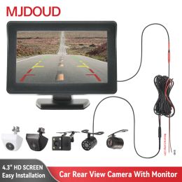 MJDOUD Car Rear View Camera with Monitor for Vehicle parking HD Reversing Camera monitor with 4.3 Inch Screen Easy Installation