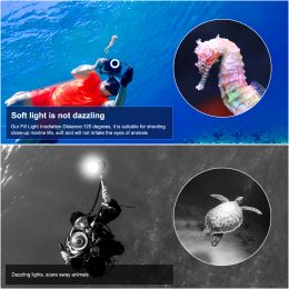 1200LM Ring Flash Light For Camera 5 Modes 4 Colors for 67mm Lens Interface With USB Charge RGB Waterproof Underwater Light