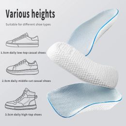 Height Increase Insoles Men Women Shoes Flat Feet Arch Support Orthopaedic Insoles Sneakers Heel Lift Memory Foam Soft Shoe Pads