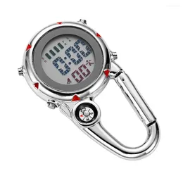 Pocket Watches Stainless Steel Hook Accessory Backpack Clip Quartz On For Climbing Outdoor