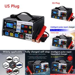 Upgrade 12V24v 220W Car Battery Fully Automatic Frequency Intelligent Pulse Repair LCD Display High Power Charger