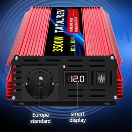 Pure sine wave inverter DC 12V 24V to AC 220V voltage EU socket 50Hz power converter 8000/7000/6000/5000