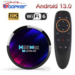 Set Top Box Woopker Android 13 TV Box H96 MAX RK3528 Rockchip 3528 Quad Core 8K Media Player Wifi6 BT5.0 4GB Google Voice Set Top Box Q240330