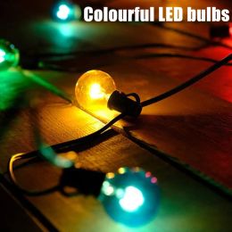 25Ft G40 Globe Patio String Lights with 25 Multicolor Bulbs Indoor Outdoor Christmas String Lights for Backyard Garden Party
