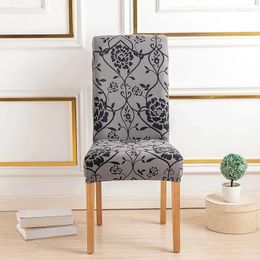 Chair Covers Flower Print Dining Cover Living Room High Back Party Wedding Housse Banquette Cadeira De Bar