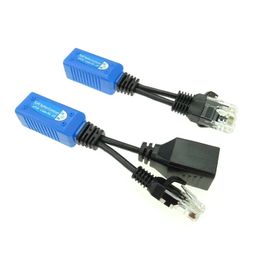 new 2024 ESCAM 2pcs/1pair RJ45 splitter combiner uPOE cable kit POE Adapter Cable Connectors Passive Power Cablefor uPOE combiner cable for