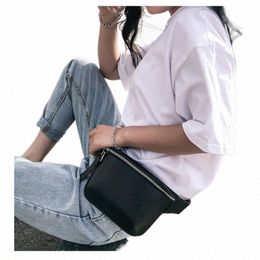 pu Leather black Waist Bag Women Designer Fanny Pack Fi Belt Bag Female Mobile Packs Menger Bags Coin Purse C194 706W#