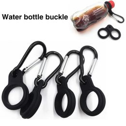 1-10Pcs Kettle Hanging Buckle Carabiner Silicone Sports Water Bottle Holder Belt Backpack Hanger Hooks Portable Outdoor Elements