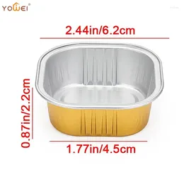 Baking Moulds 10Pcs/Lot Square Aluminum Foil Cups With Lids Heat Resistant Cupcake Liner Molds Dessert Cake Box Lid Pastry Tools