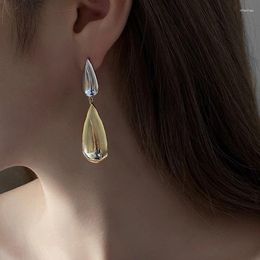 Dangle Earrings Punk Gold Plated Silver Color Mixing Metal Criss-cross Drop For Women Geometric Small Ear Party Jewelry Gifts