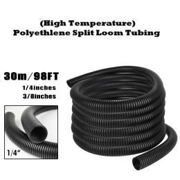 30m Insulated Corrugated Pipe Wire Hose Threading Hose Cable Protective Sleeve Plastic Bellows Car Mechanical Line Protecter