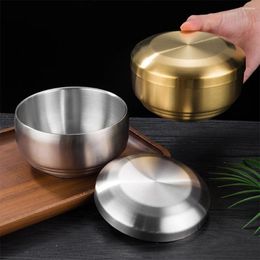 Bowls Good Fortune Korean Thickened Soup With Lid Stainless Steel Mixing Lids Cubilose