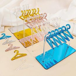 Kitchen Storage Coat Hanger Earring Display Stand With Mirrored Base Jewelry Rack
