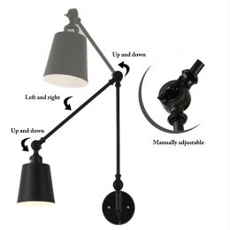 Nordic Telescopic Wall Lamps Folding Ceiling Lamp Adjustable Long Arm Living Dining Room Bedroom Study Rotatable Indoor Lighting