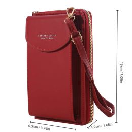 Women Wallet Shoulder Mini Leather Bags Straps Mobile Phone Big Card Holders Wallet Handbag Money Pockets Small Bags