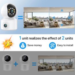 IP Camera WiFi Security PTZ Camera Smart Home Baby Monitor Video Surveillance Camera 4MP HD AI Tracking Two Way Audio Cam