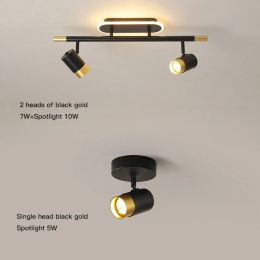 Modern LED Chandelier Nordic Simple Creative Devise Long Track Spotlights Are Suitable For Ceiling Lamps In Living Room Kitchen