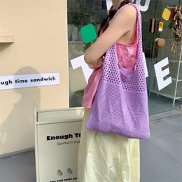 Shoulder Bags SCOFY FASHION Women Knitted Summer Travel Crossbody For Work Shopping Beach Tote Purses