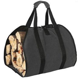 Storage Bags Waxed Firewood Carrier With Handles Outdoor Bag Portable Durable Logging Multifunctional Tote