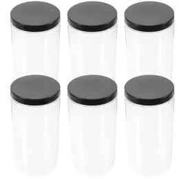 Vases Sealed Jar Storage Bottle Plastic Flour Containers Canisters With Airtight Lids Seasoning Jars