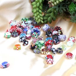 Retro Style Engraving Flower Pure Handmade Lampwork Glass Beads For Crafts Charm Bracelets/Earring/Necklace DIY Jewellery Making